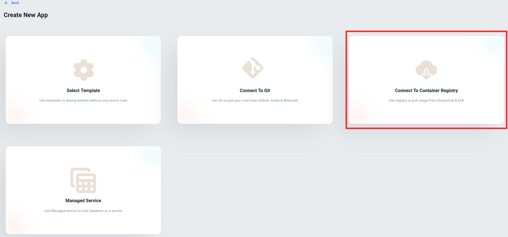 Container registry options