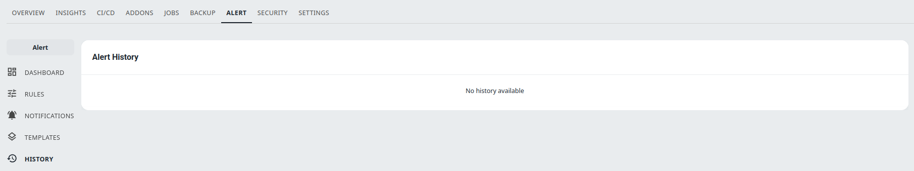 alert history
