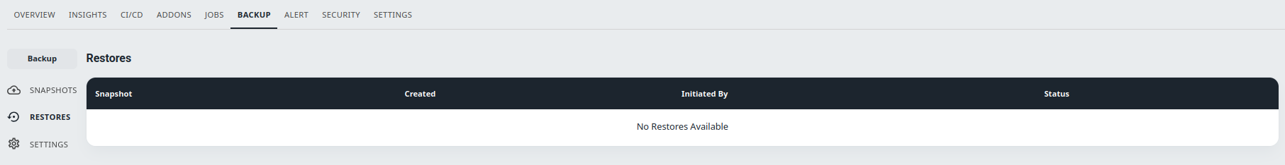 backup restores