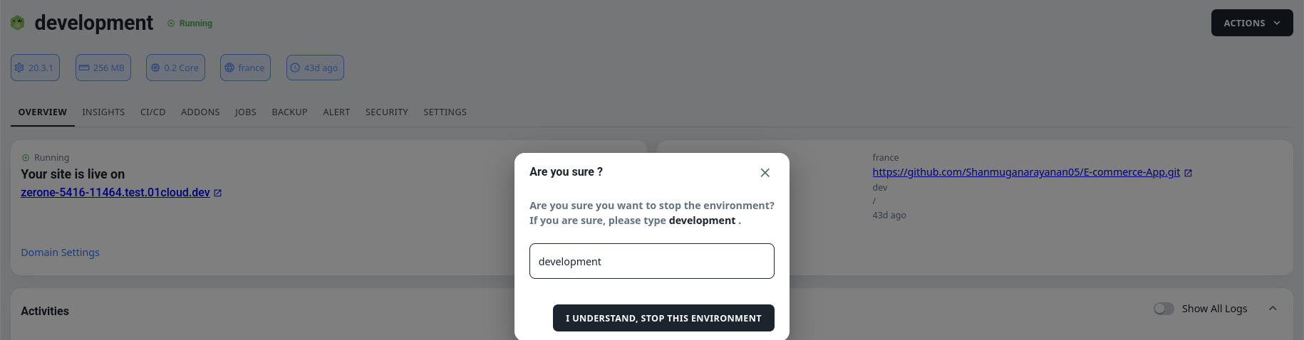 stop environment