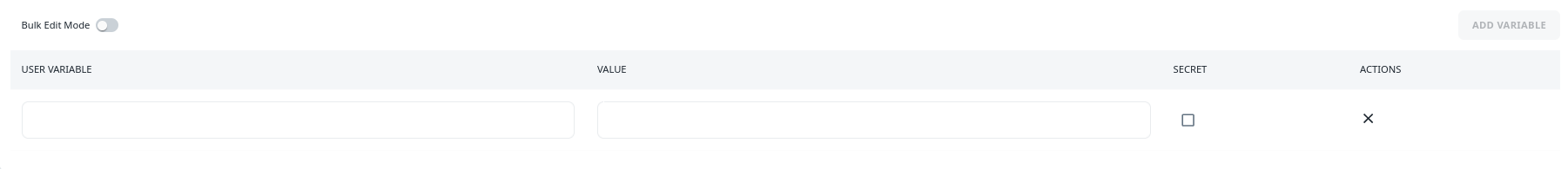 add environment variables