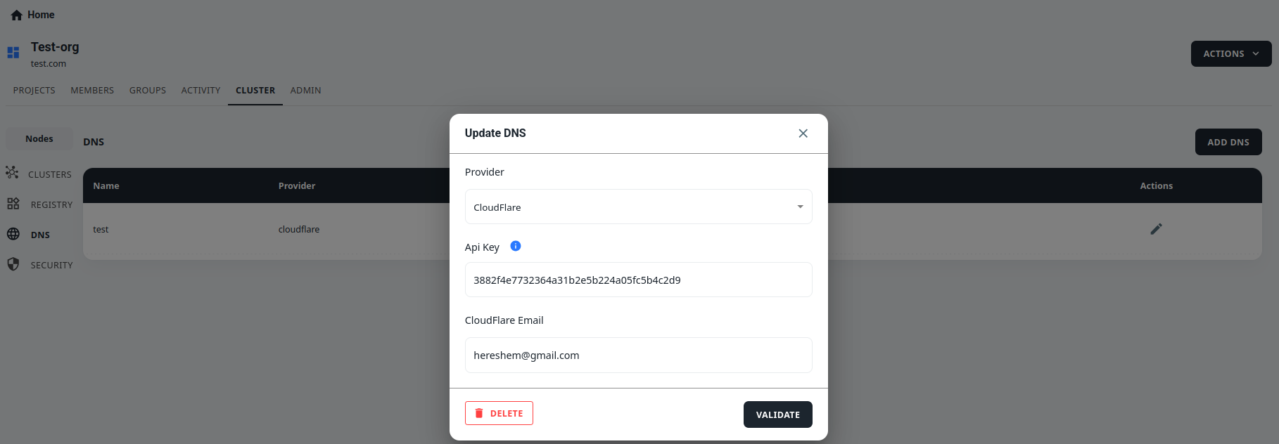 popup dns