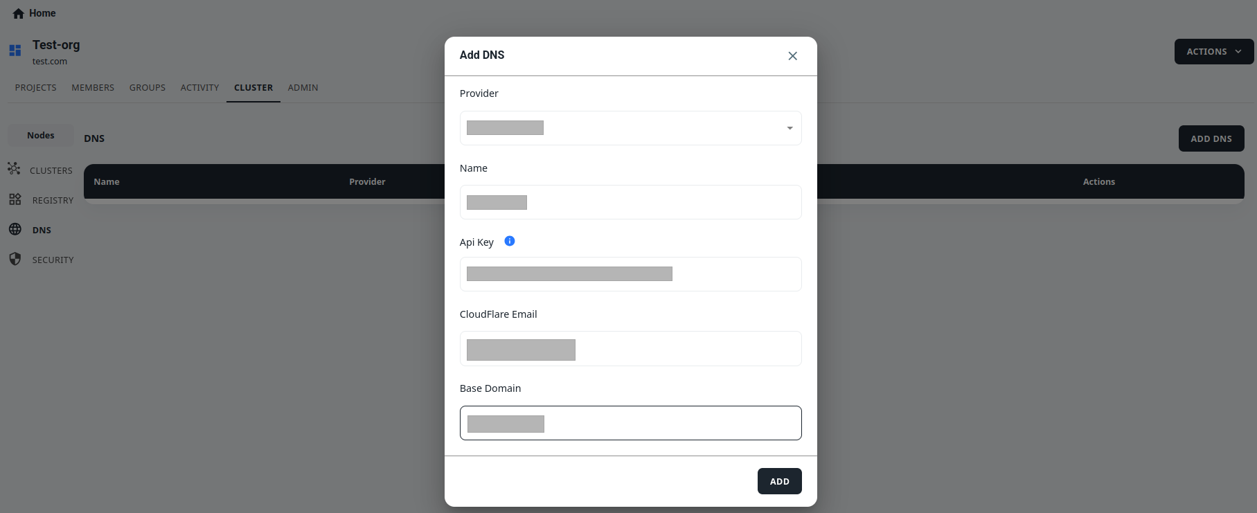 dns settings