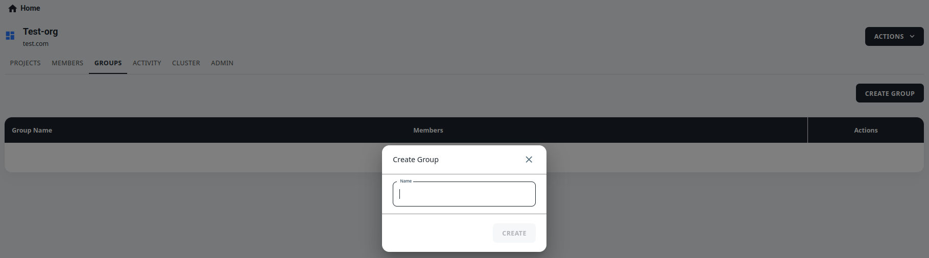create group