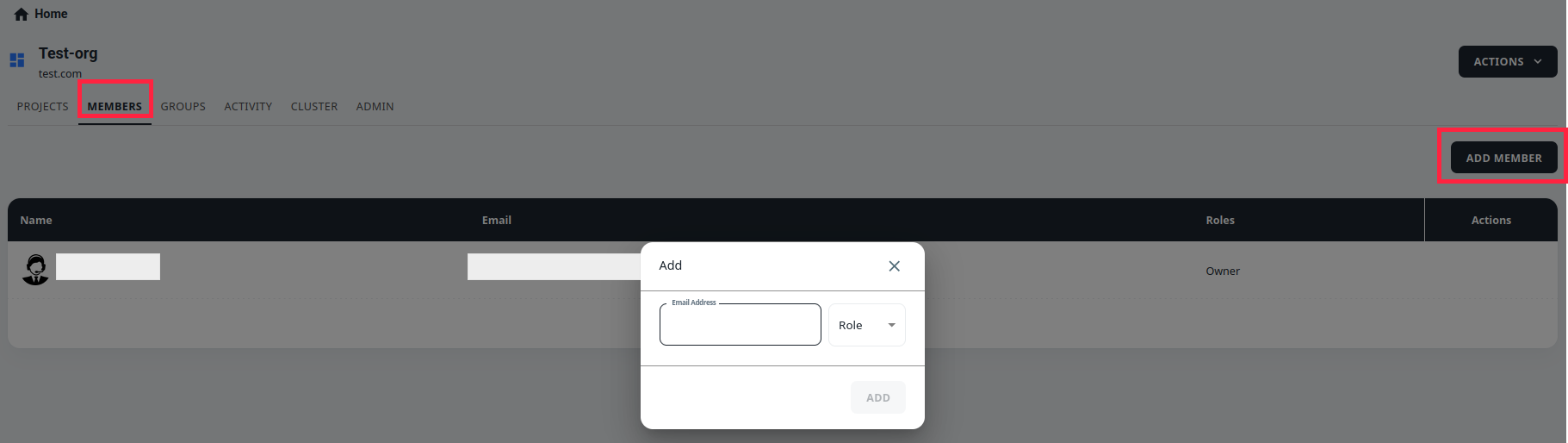 click addmemebr