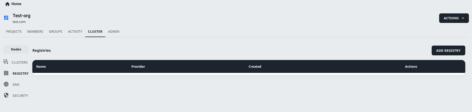 navigate registry