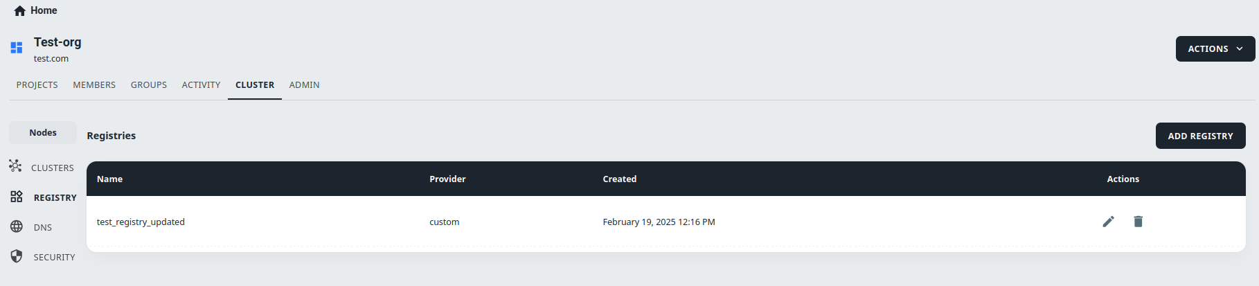 update registry