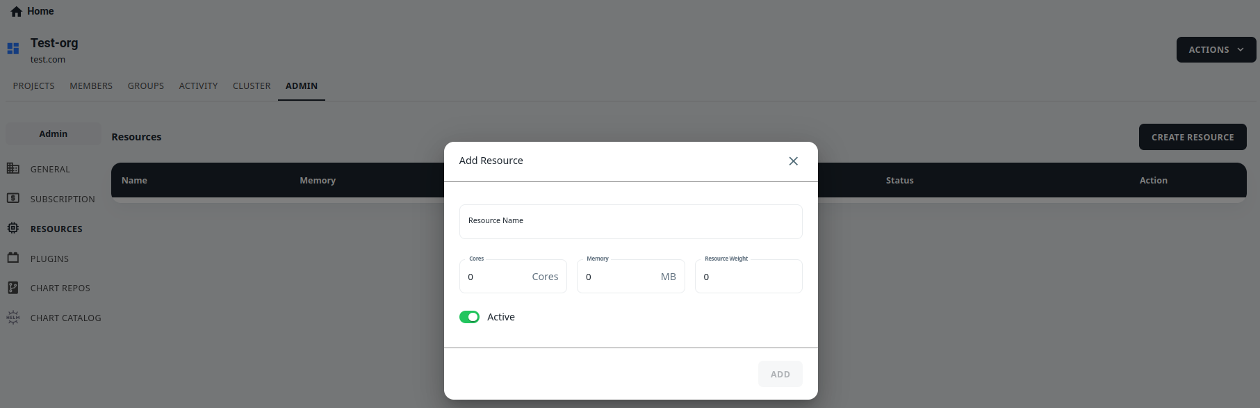 create resource