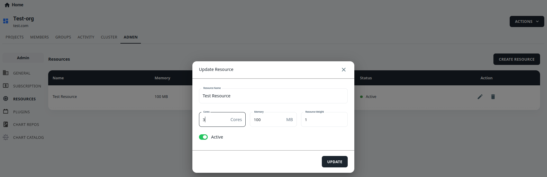 update resrc
