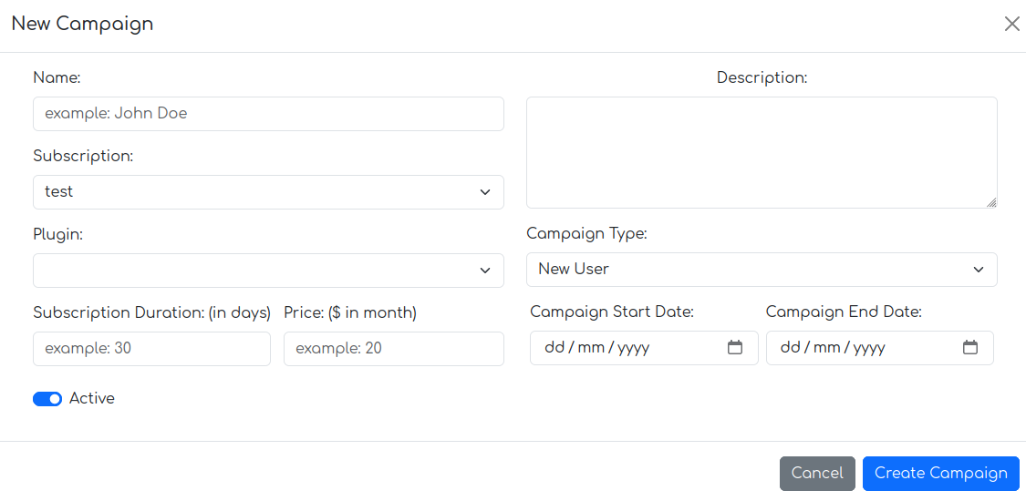 add campaign