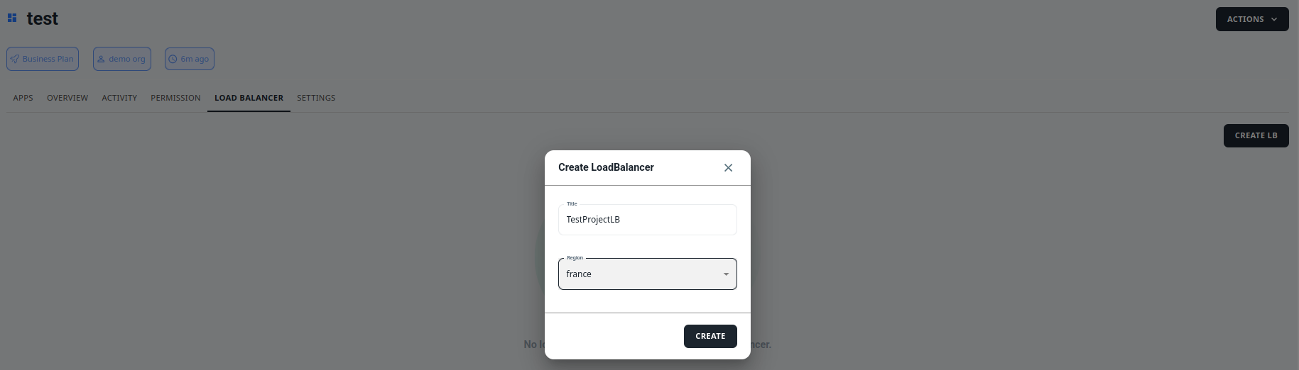 creating load balancer